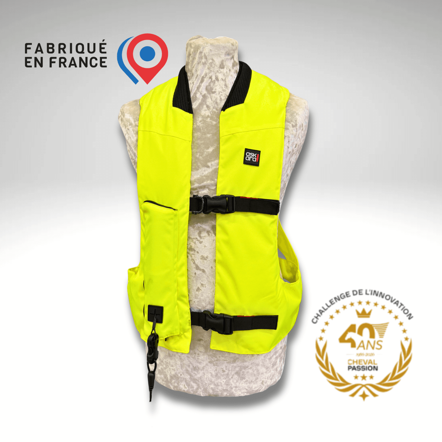 ASKARA - Gilet Airbag Équitation Mistral - Série Horizon - Made in France